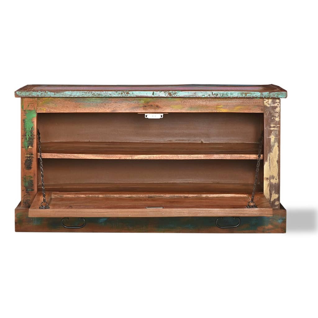 "Browne" Shoe Storage Bench Solid Reclaimed Wood