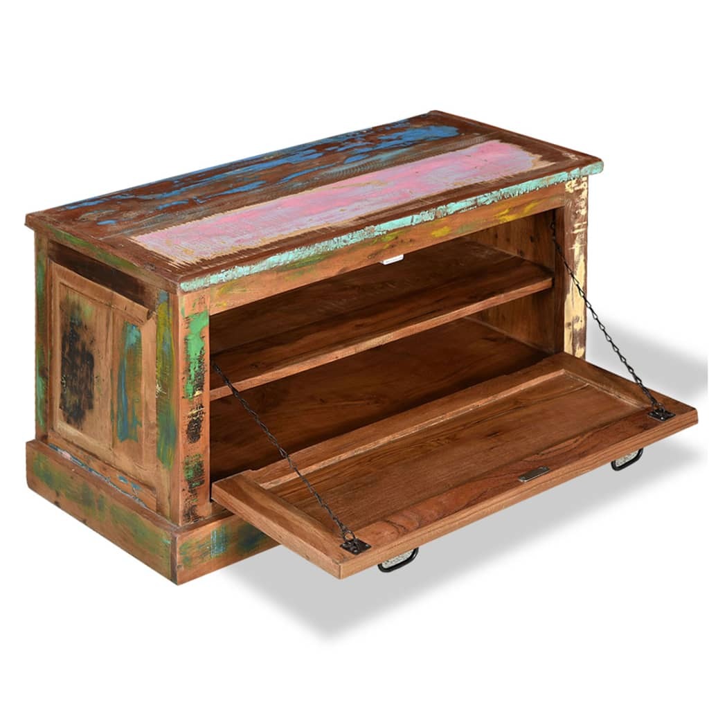 "Browne" Shoe Storage Bench Solid Reclaimed Wood