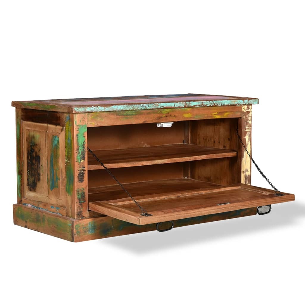 "Browne" Shoe Storage Bench Solid Reclaimed Wood