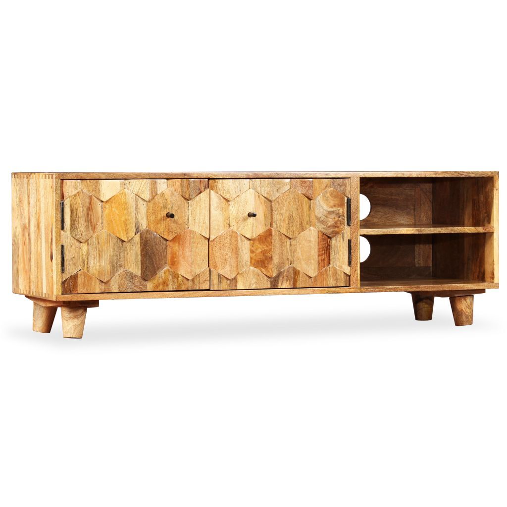 "Caloola" TV Cabinet Solid Mango Wood 118x35x40 cm