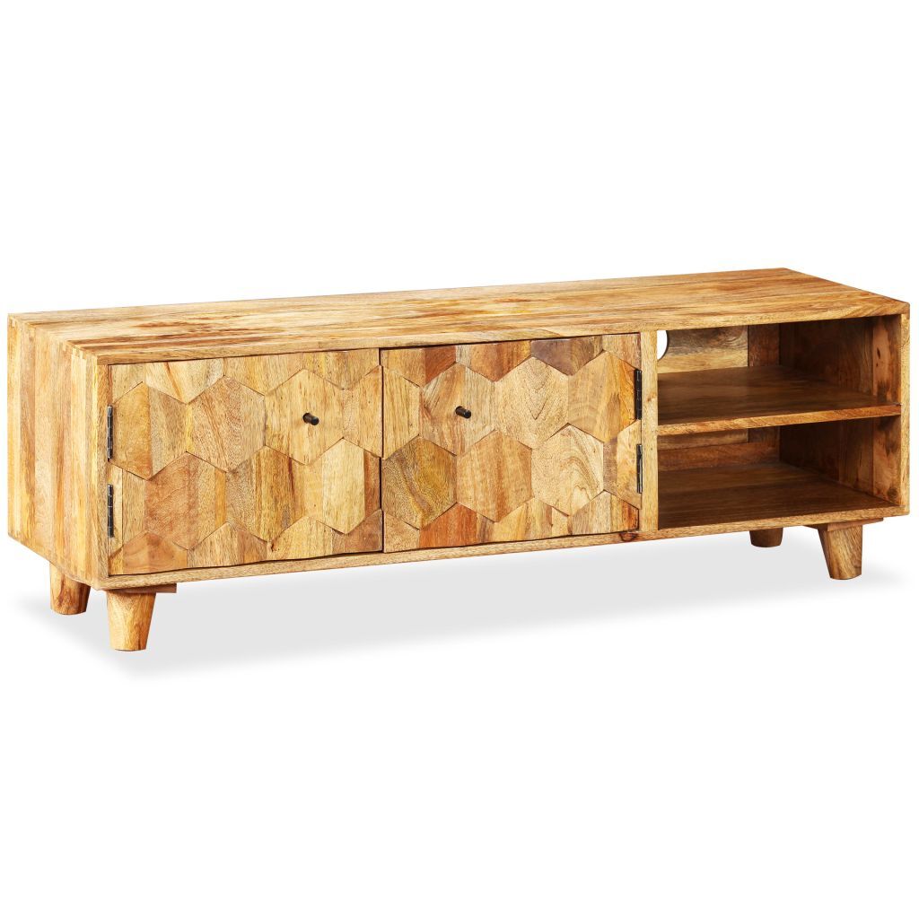 "Caloola" TV Cabinet Solid Mango Wood 118x35x40 cm