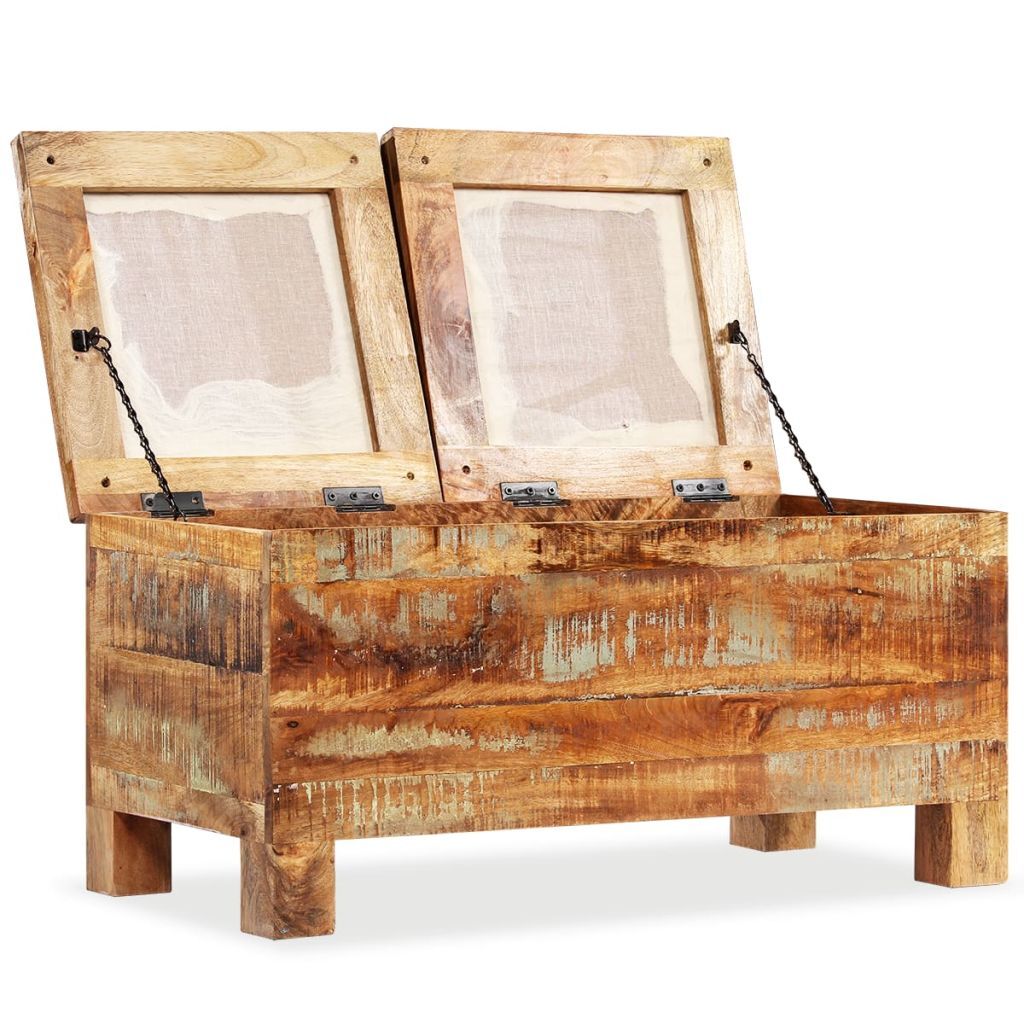 "Cameron" Storage Bench Solid Reclaimed Wood 80x40x40 cm
