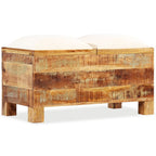 "Cameron" Storage Bench Solid Reclaimed Wood 80x40x40 cm