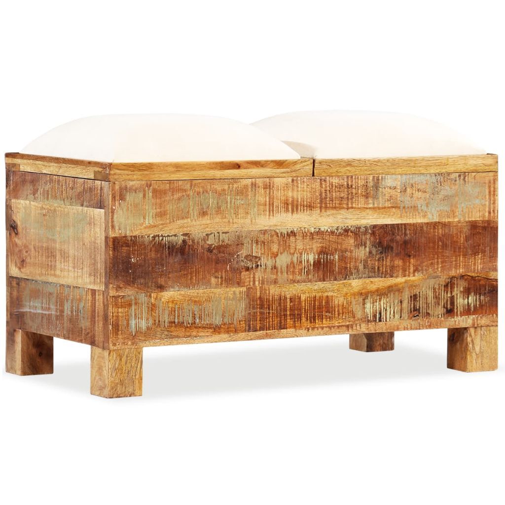 "Cameron" Storage Bench Solid Reclaimed Wood 80x40x40 cm