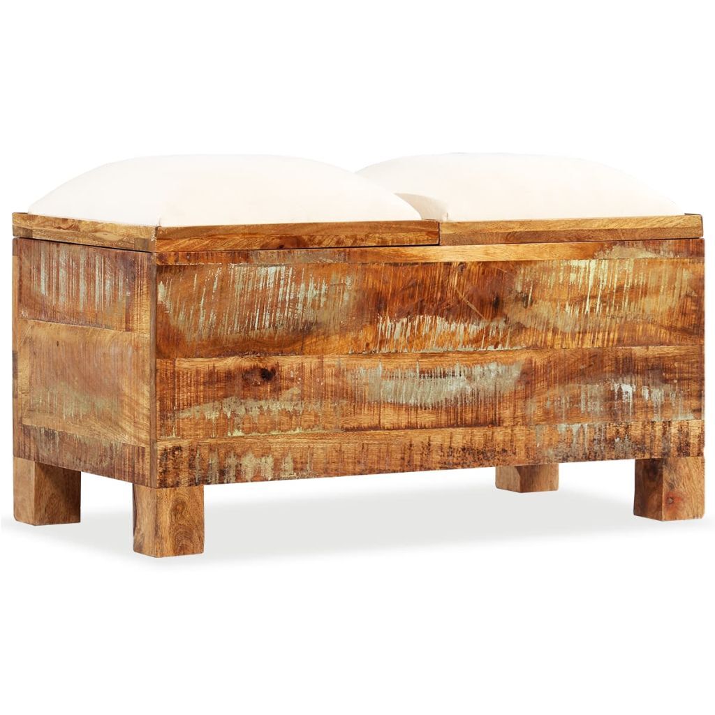"Cameron" Storage Bench Solid Reclaimed Wood 80x40x40 cm