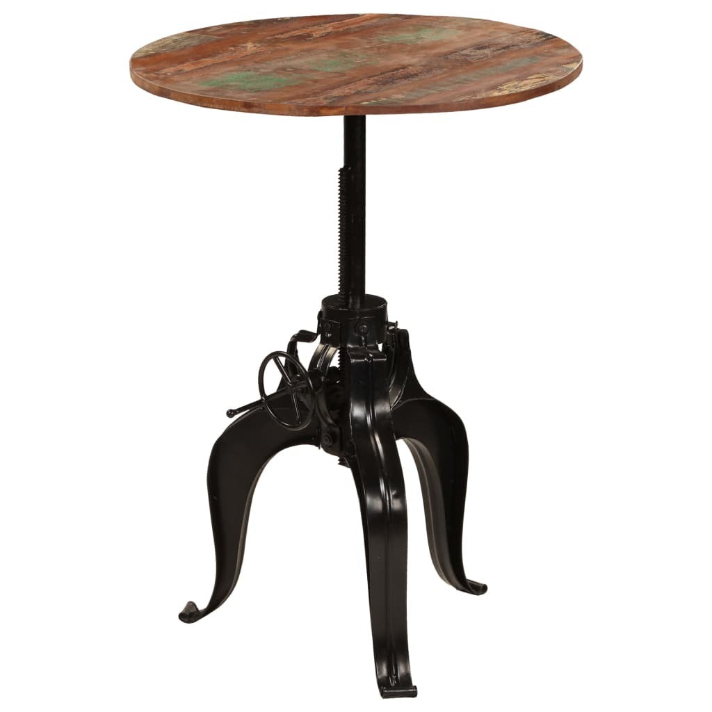 "Priory" Bar Table Solid Reclaimed Wood 75x(76-110) cm
