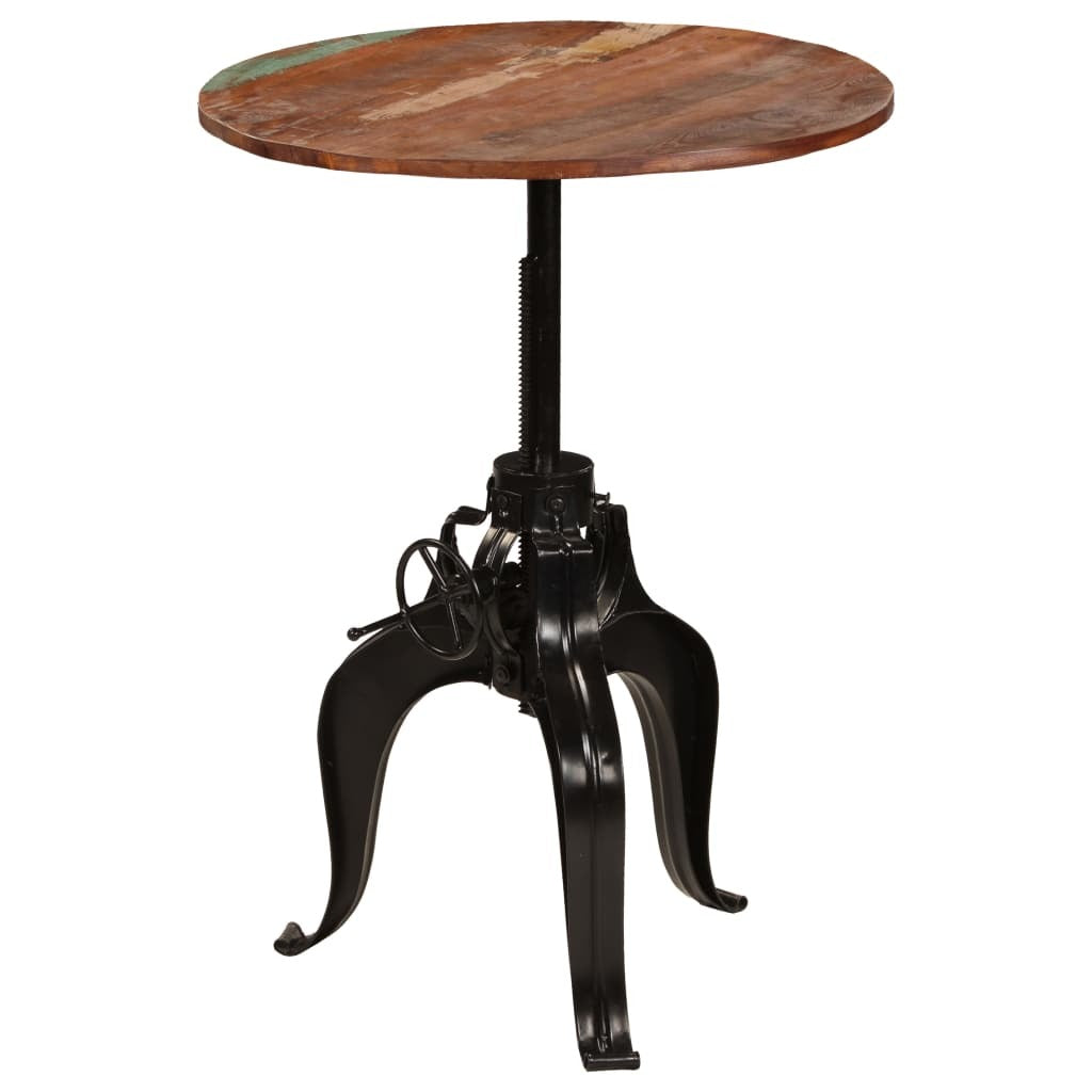 "Priory" Bar Table Solid Reclaimed Wood 75x(76-110) cm