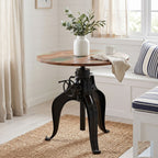 "Priory" Bar Table Solid Reclaimed Wood 75x(76-110) cm