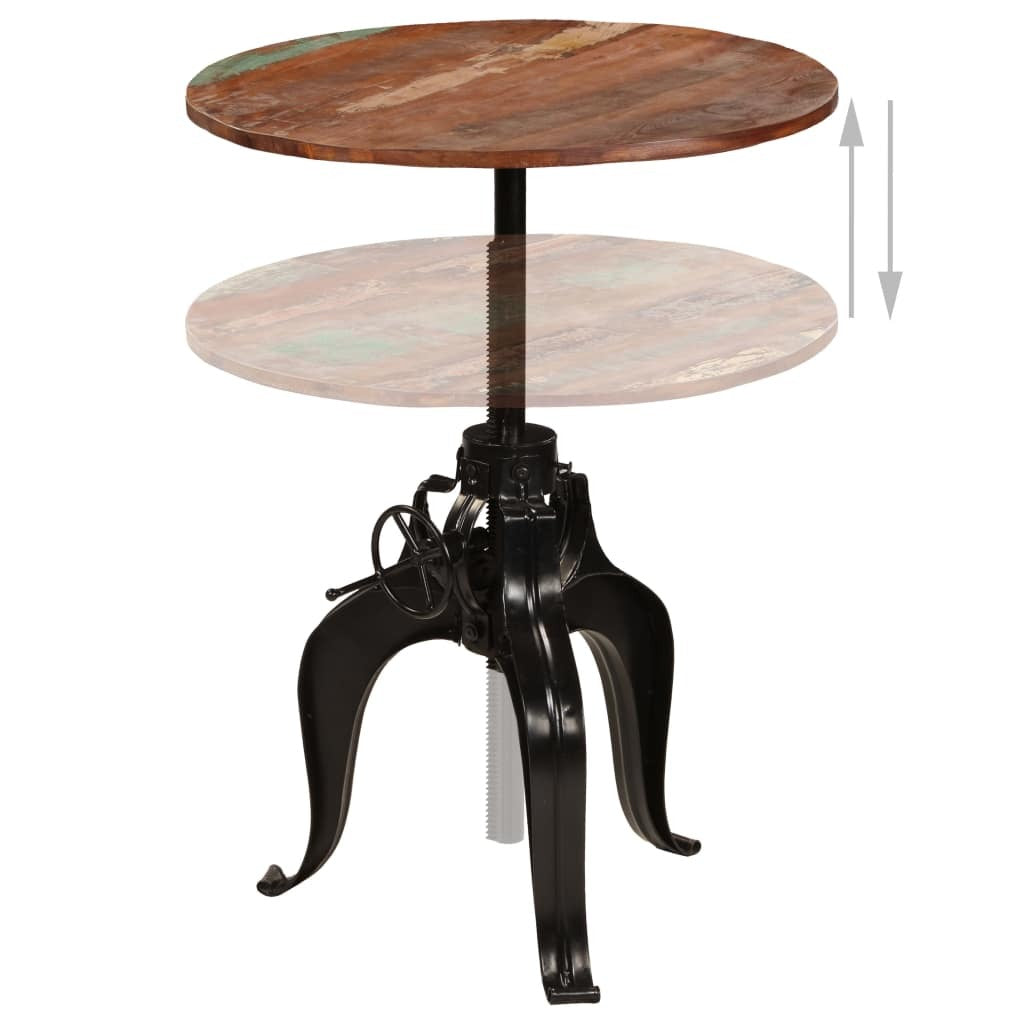 "Priory" Bar Table Solid Reclaimed Wood 75x(76-110) cm