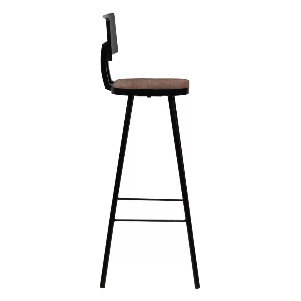 "Carole" Bar Chairs 4 pcs Solid Reclaimed Wood