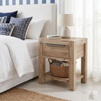 "Chepstow" Nightstand with Drawer 40x30x48 cm Solid Acacia Wood
