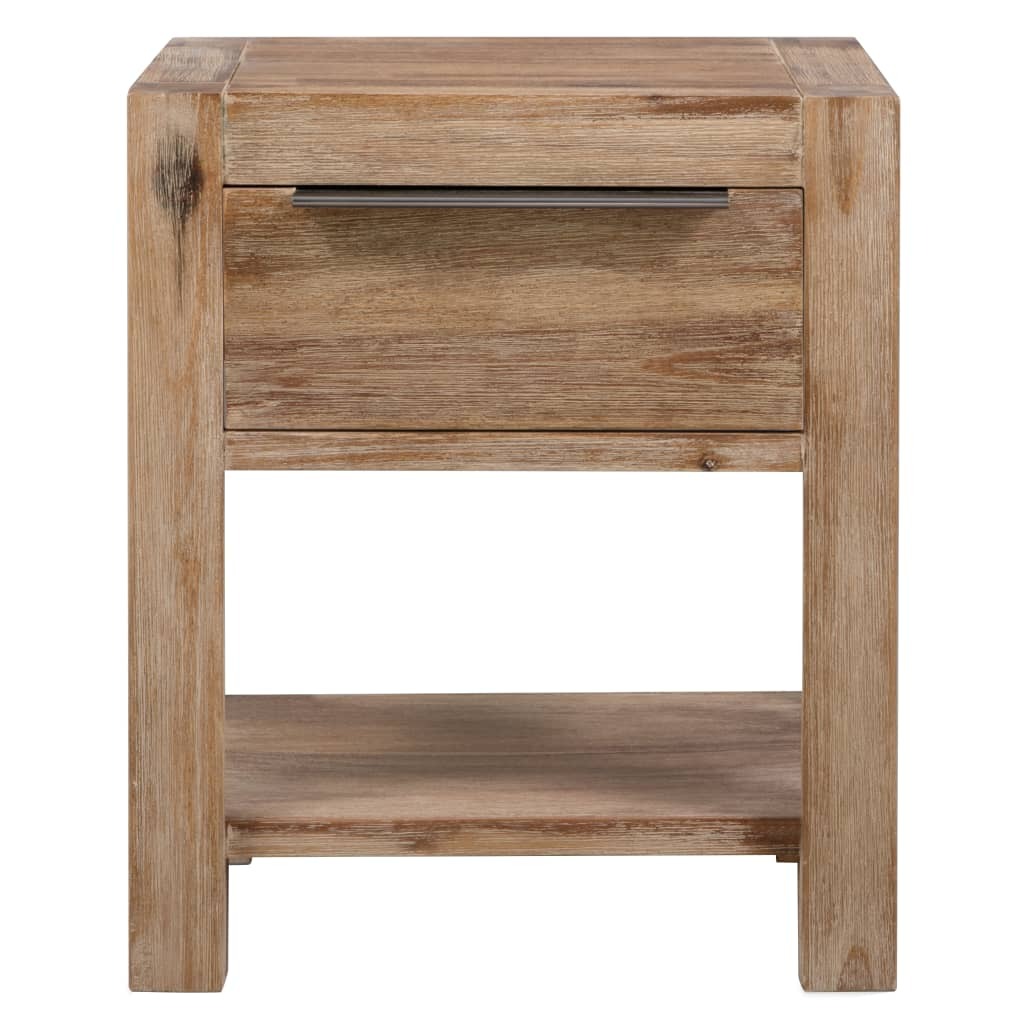 "Chepstow" Nightstand with Drawer 40x30x48 cm Solid Acacia Wood