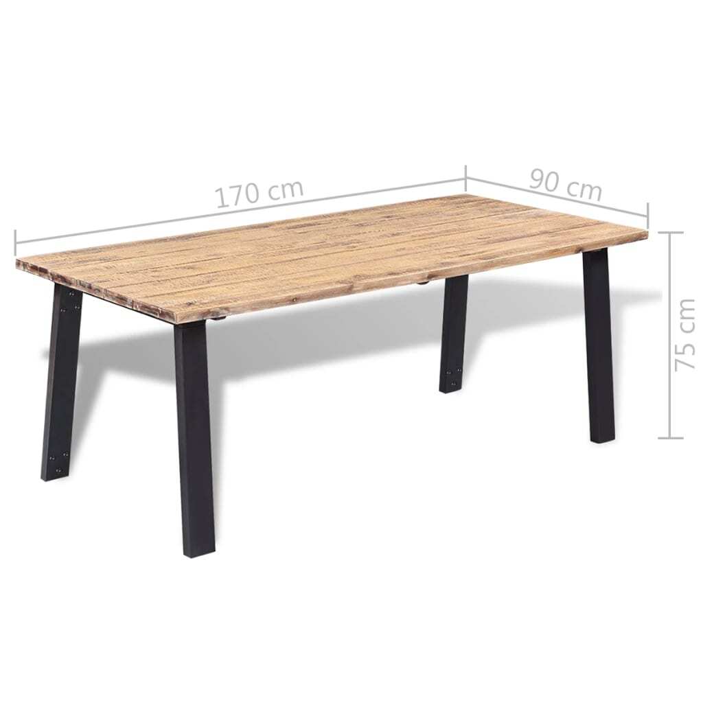 "Christopher" Dining Table Solid Acacia Wood 170x90x75 cm