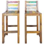 "Claire" Bar Stools 2 pcs Solid Reclaimed Wood