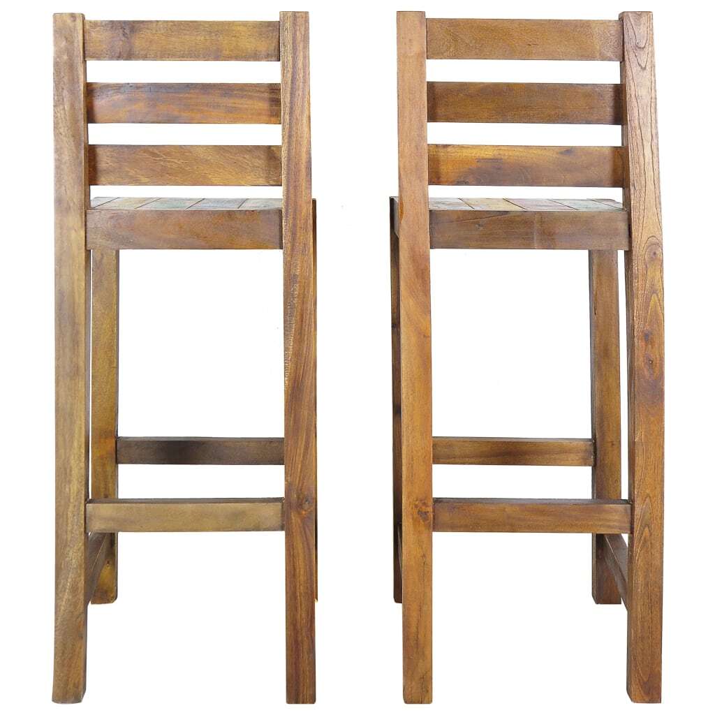 "Claire" Bar Stools 2 pcs Solid Reclaimed Wood