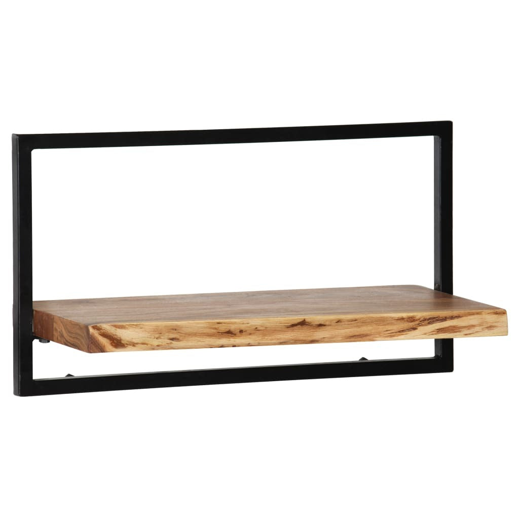 "Colosseum" Wall Shelf Set 5 Pieces Solid Acacia Wood and Steel