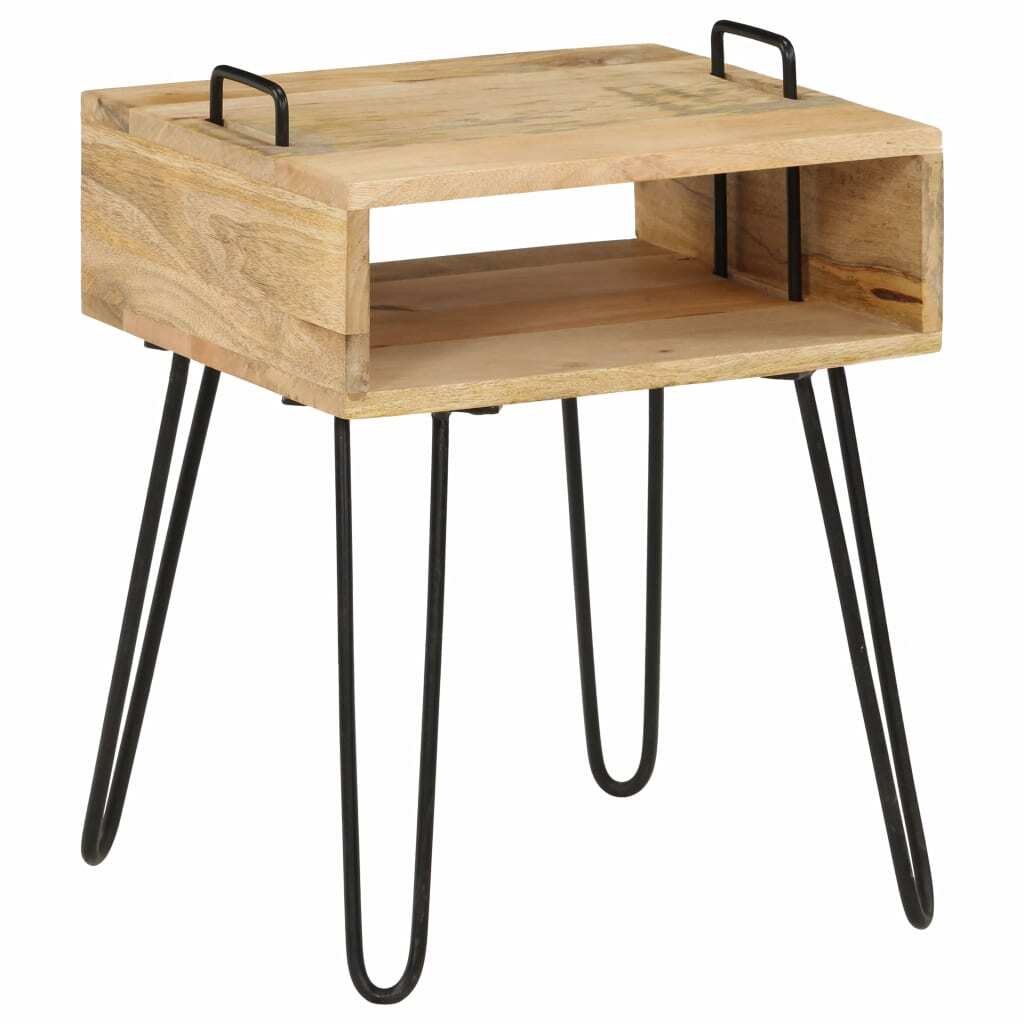 "Columbia" Bedside Table Solid Mango Wood 40x34x47 cm