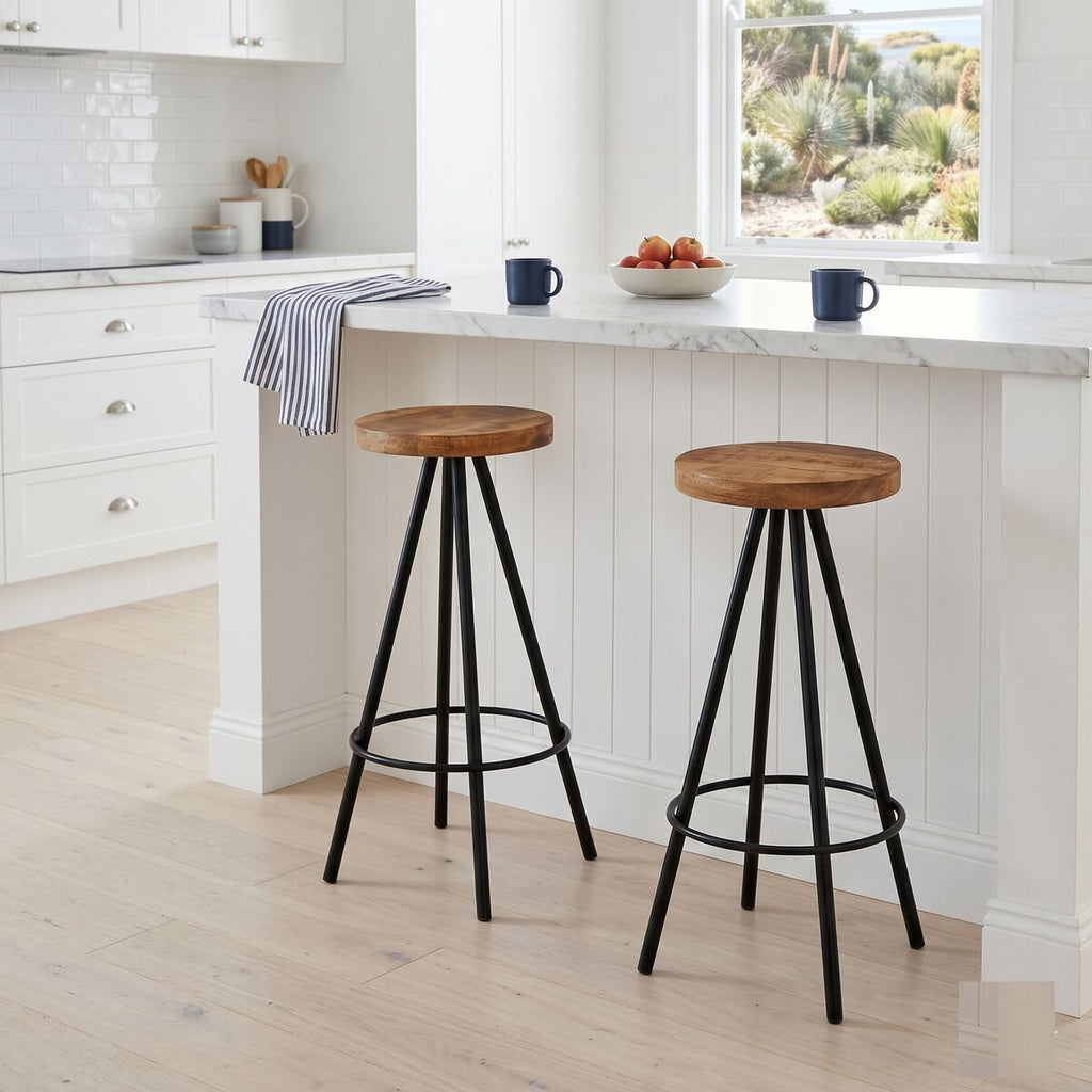 "Connell" Bar Chairs 2 pcs Solid Mango Wood