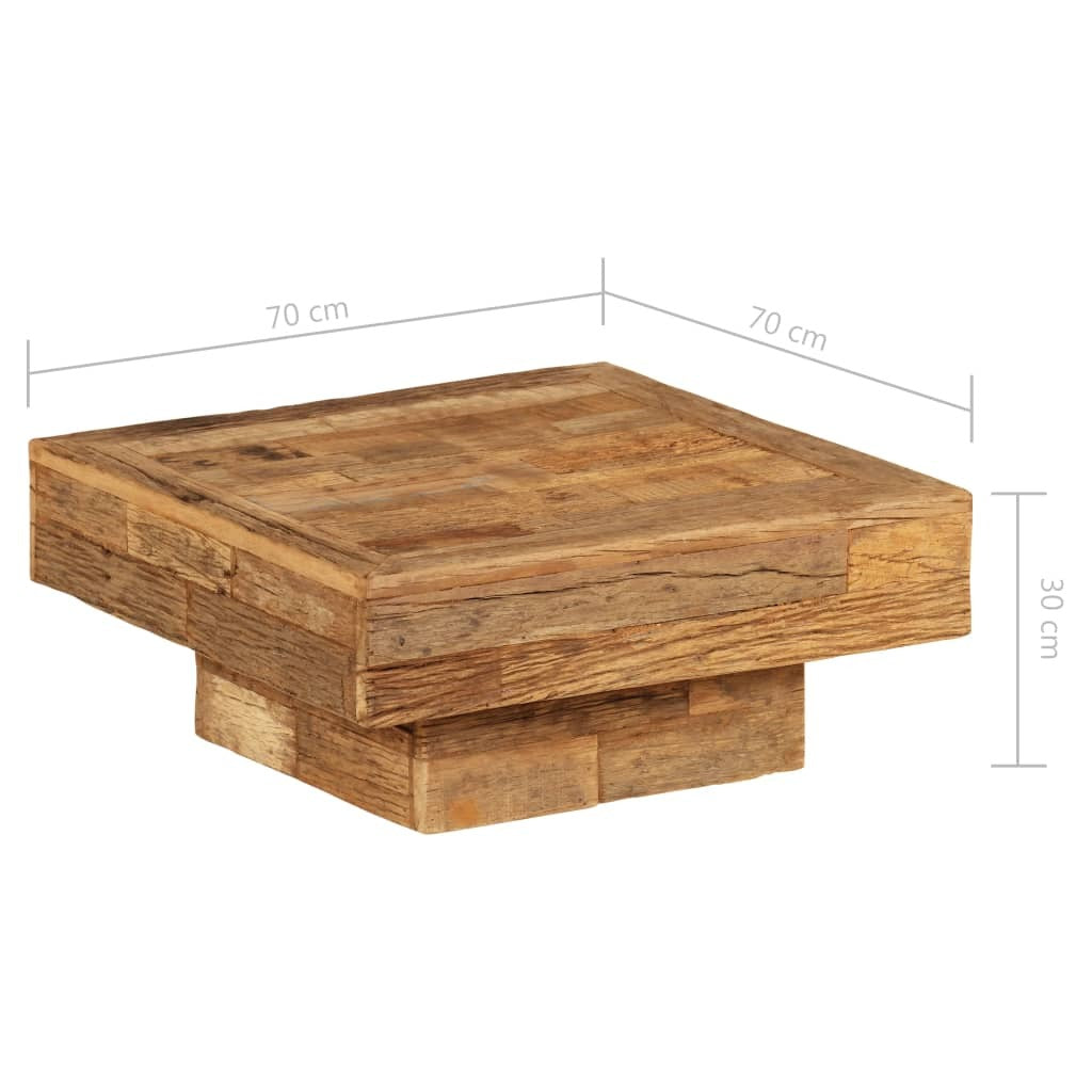"Coorumbene" Coffee Table Solid Reclaimed Wood 70x70x30 cm