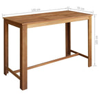 "Coromandel" Bar Table Solid Acacia Wood 150x70x105 cm