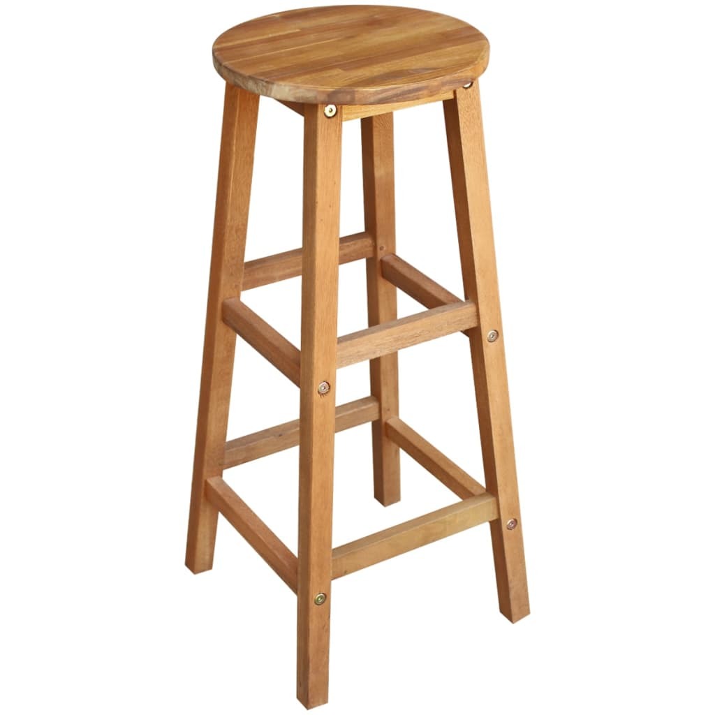 "Country Club" Bar Table and Stool Set 7 Pieces Solid Acacia Wood