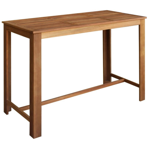 "Craig" Bar Table and Chair Set 7 Pieces Solid Acacia Wood