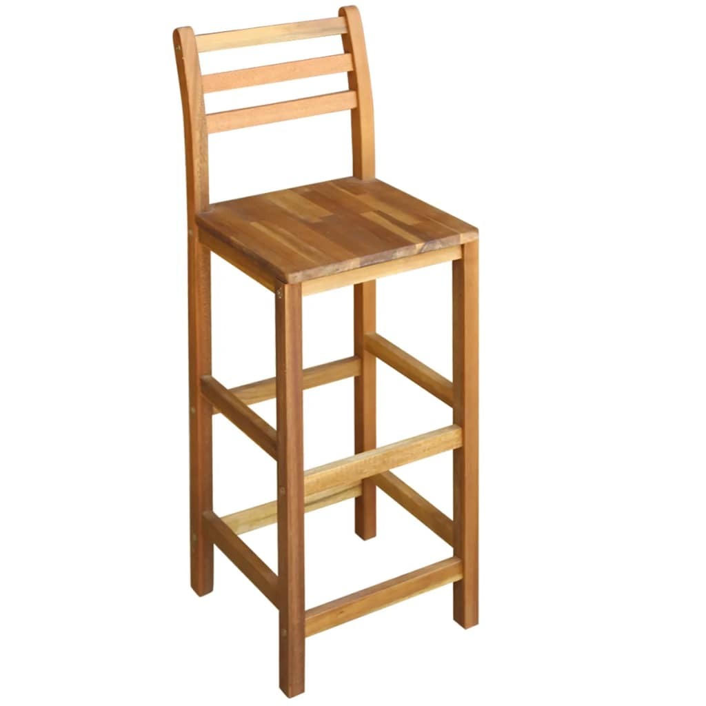 "Craig" Bar Table and Chair Set 7 Pieces Solid Acacia Wood