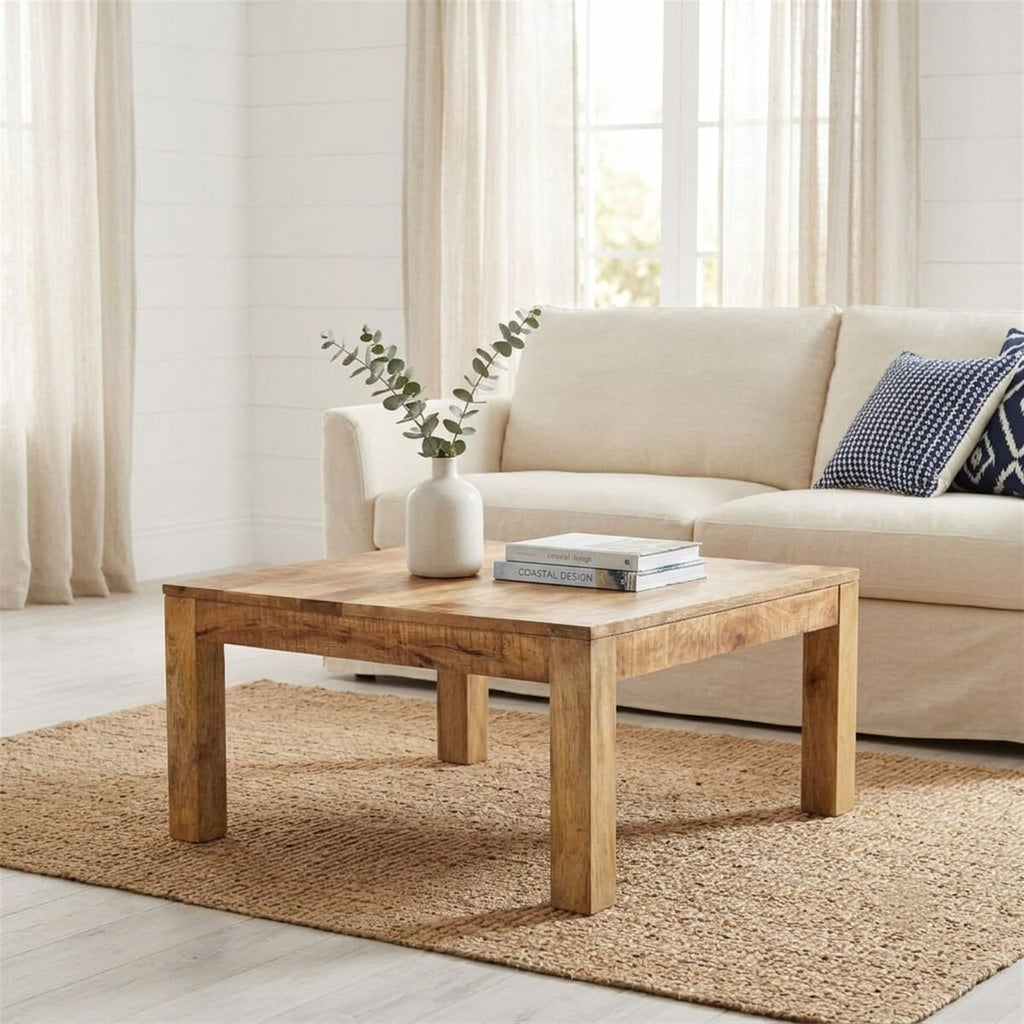 "Ackling" Coffee Table 80x80x40 cm Solid Mango Wood