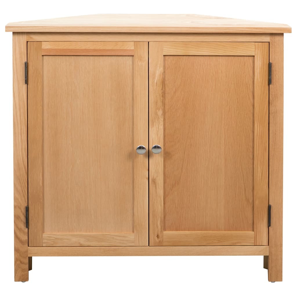 "Castle Pines" Solid Oak Wood Corner Cabinet 80x33.5x78 cm