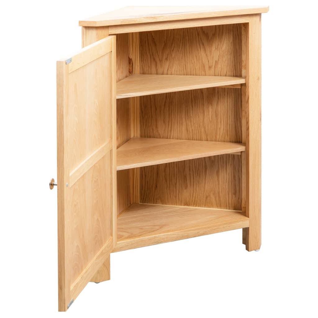 "Carmel" Solid Oak Wood Corner Cabinet 59x36x80 cm