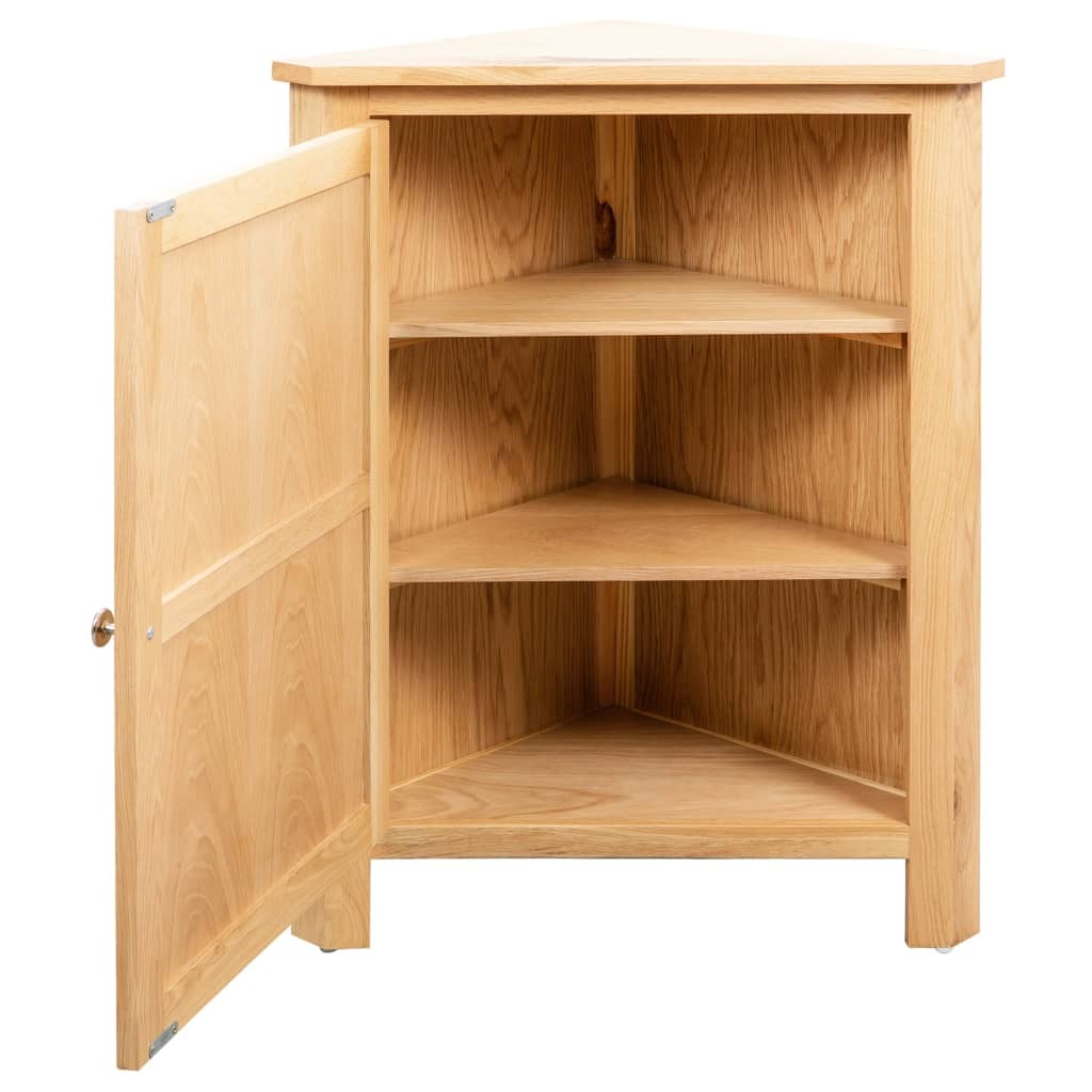 "Carmel" Solid Oak Wood Corner Cabinet 59x36x80 cm
