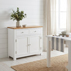 "Railway" Sideboard 90x33.5x83 cm Solid Oak Wood