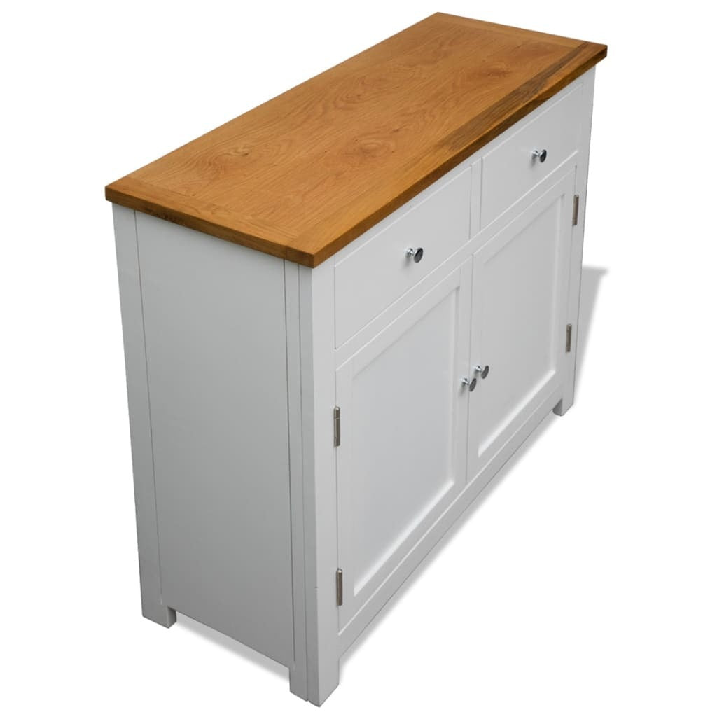 "Railway" Sideboard 90x33.5x83 cm Solid Oak Wood
