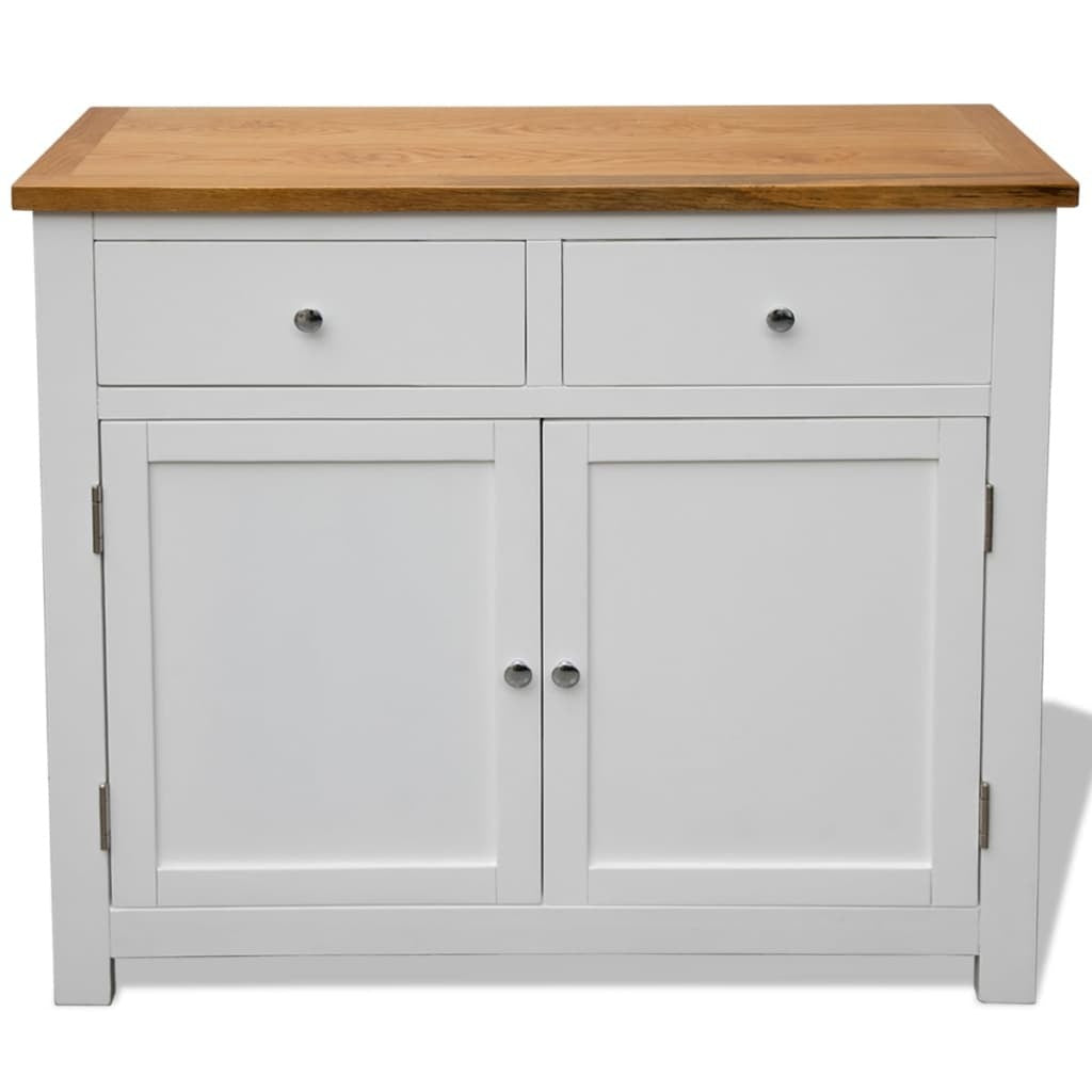 "Railway" Sideboard 90x33.5x83 cm Solid Oak Wood