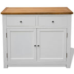 "Railway" Sideboard 90x33.5x83 cm Solid Oak Wood