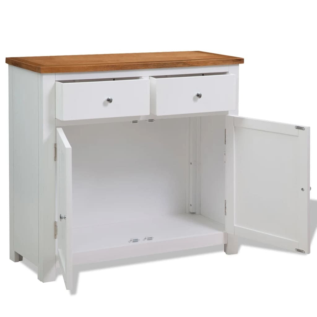 "Railway" Sideboard 90x33.5x83 cm Solid Oak Wood