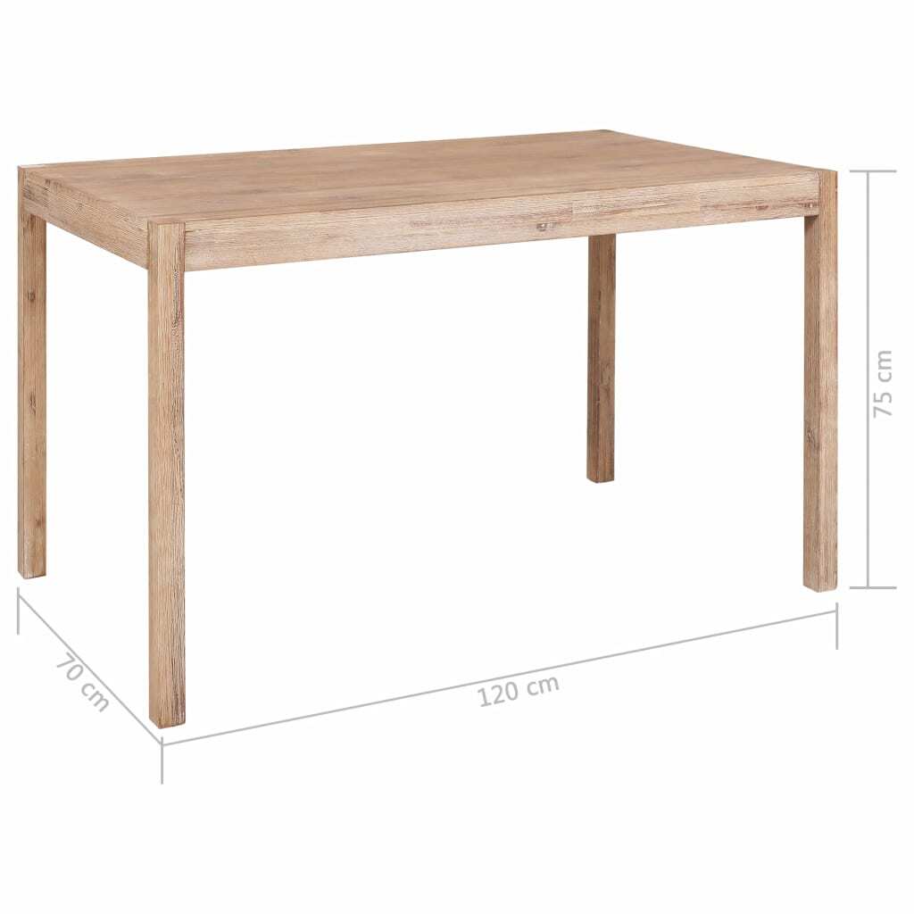 "Cropley" Dining Table 120x70x75 cm Solid Acacia Wood