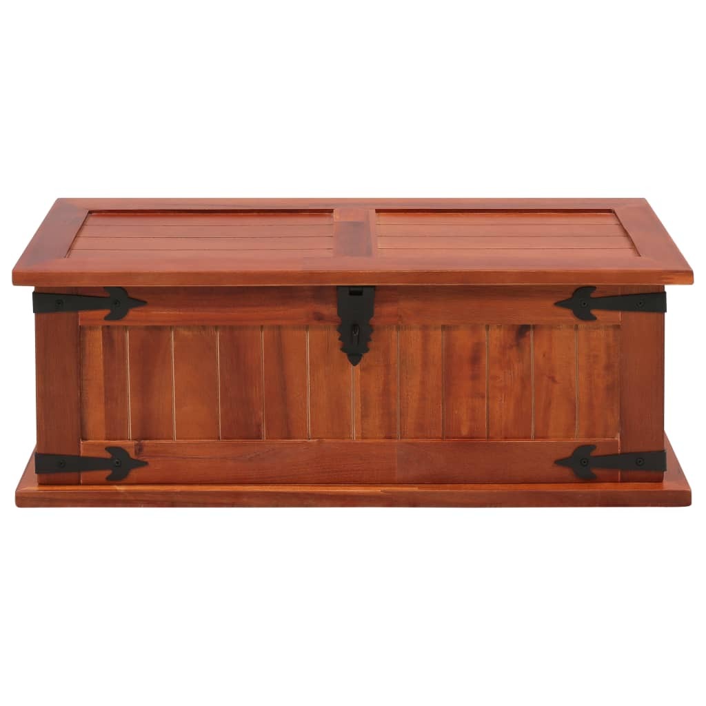 "Cross" Storage Chest 60x25x22 cm Solid Acacia Wood