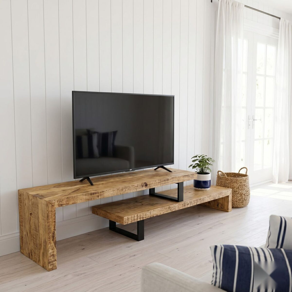 "Victor" Mango Wood Adjustable Length Entertainment Unit
