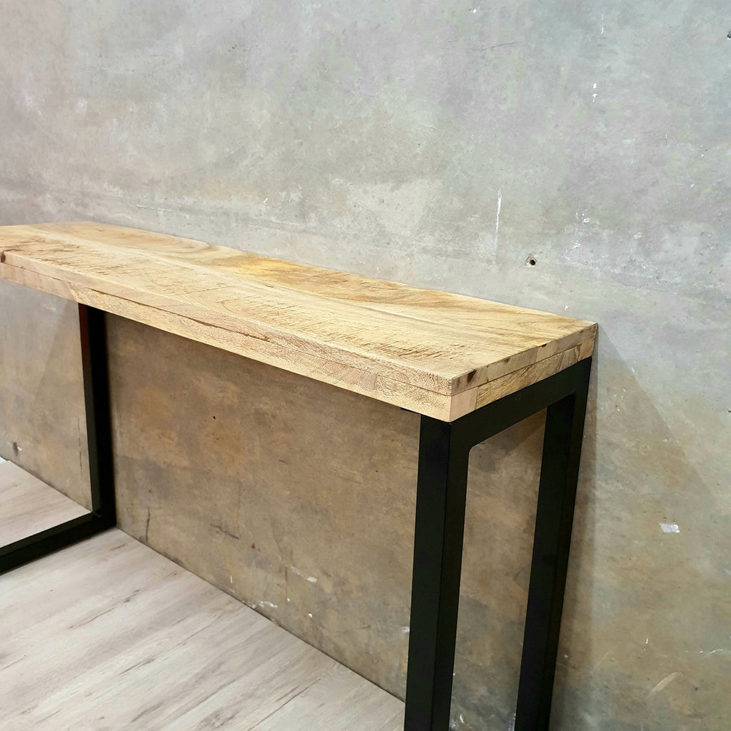 "Merindah" Mango Wood Console Table 120cm Long Rough Finish