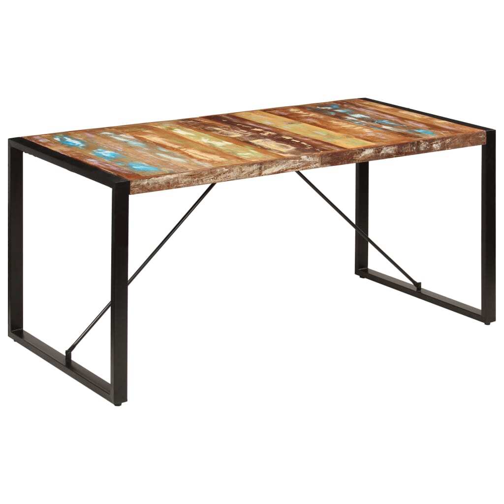 "Delgaun" Dining Table 160x80x75 cm Solid Reclaimed Wood
