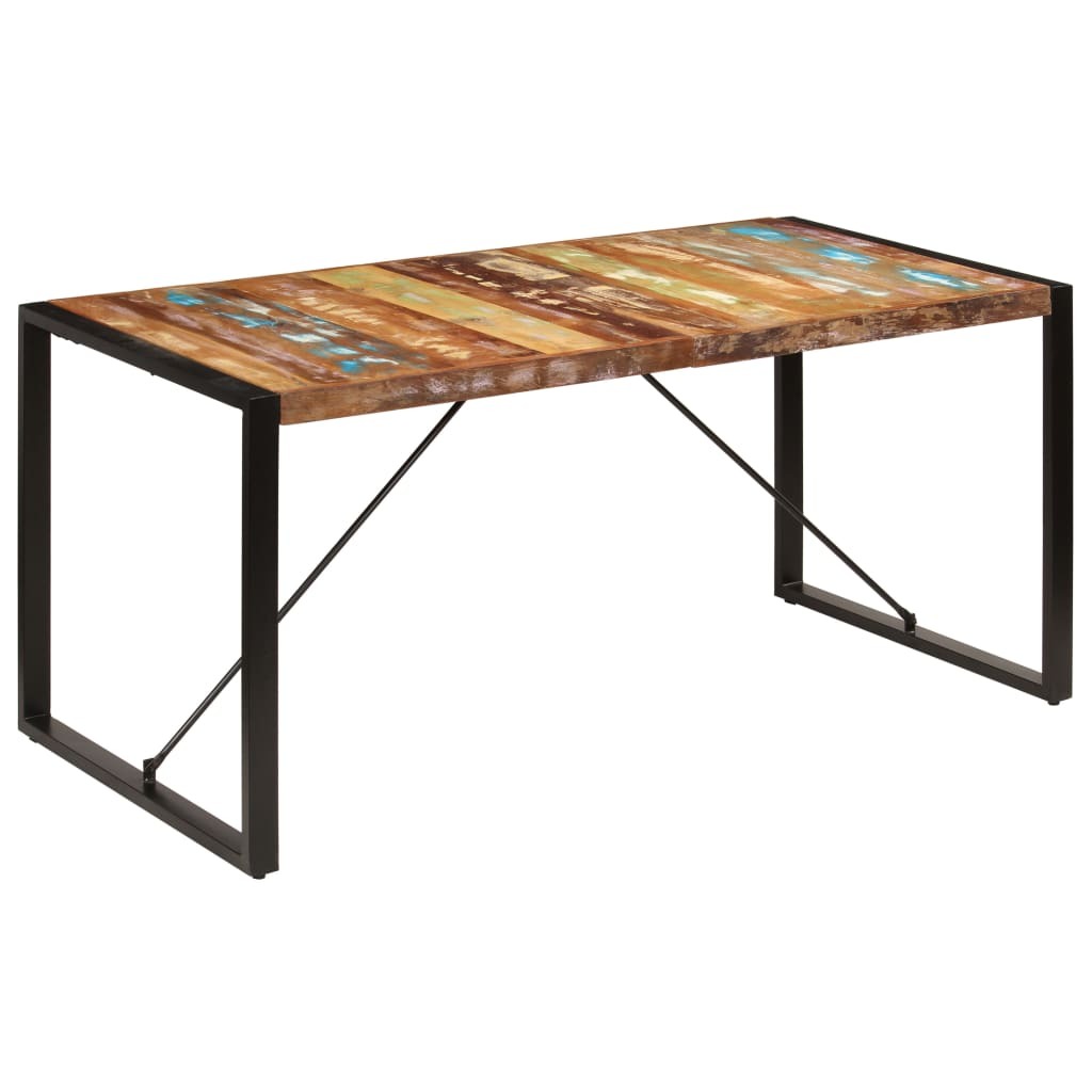 "Delgaun" Dining Table 160x80x75 cm Solid Reclaimed Wood