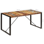 "Delgaun" Dining Table 160x80x75 cm Solid Reclaimed Wood