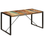 "Delgaun" Dining Table 160x80x75 cm Solid Reclaimed Wood