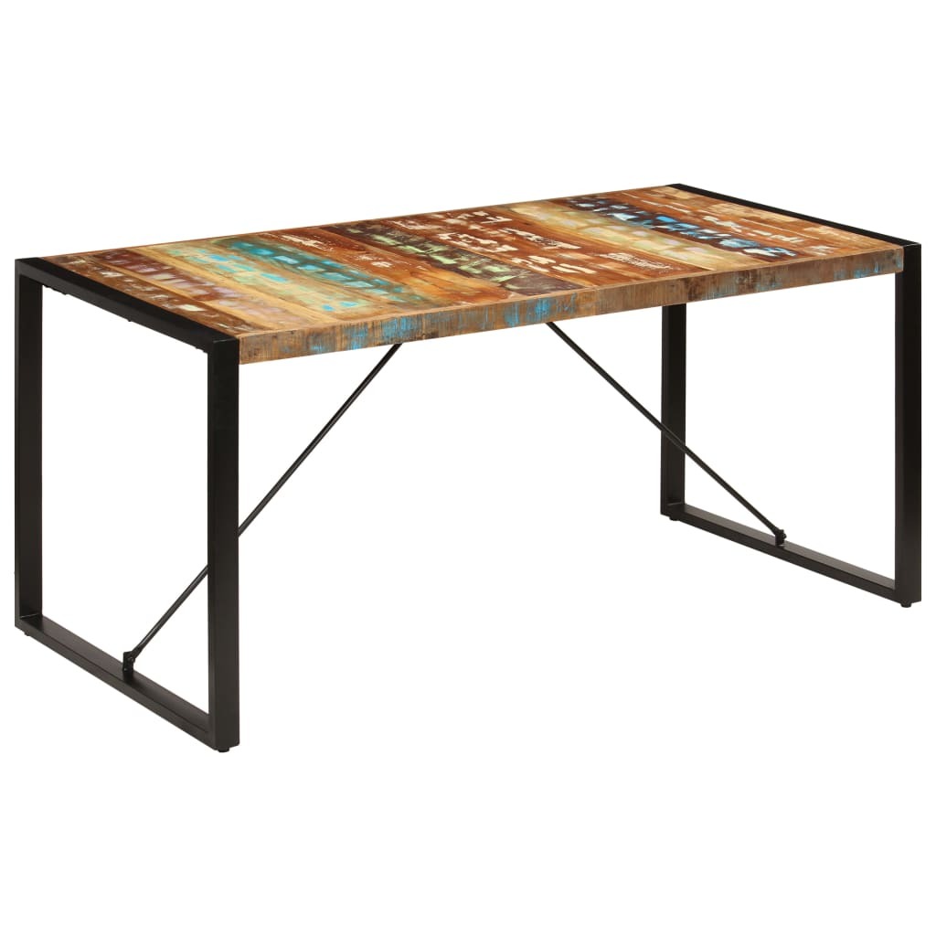 "Delgaun" Dining Table 160x80x75 cm Solid Reclaimed Wood