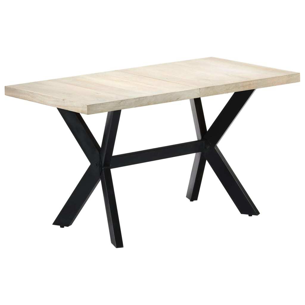 "Domain" Dining Table 140x70x75 cm Solid Bleached Mango Wood