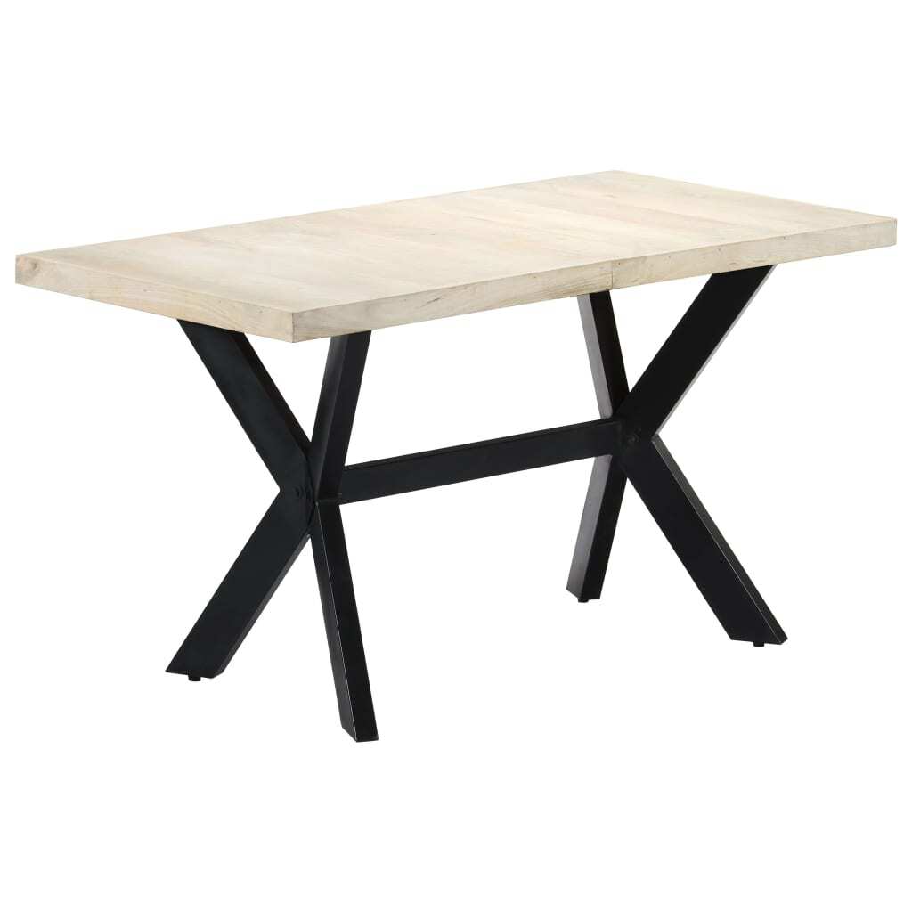 "Domain" Dining Table 140x70x75 cm Solid Bleached Mango Wood