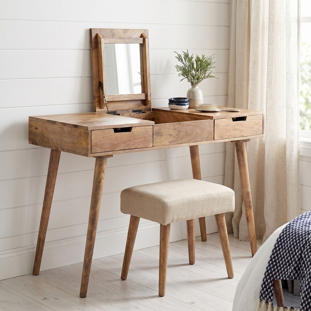 "Doyle" Dressing Table 112x45x76 cm Solid Mango Wood
