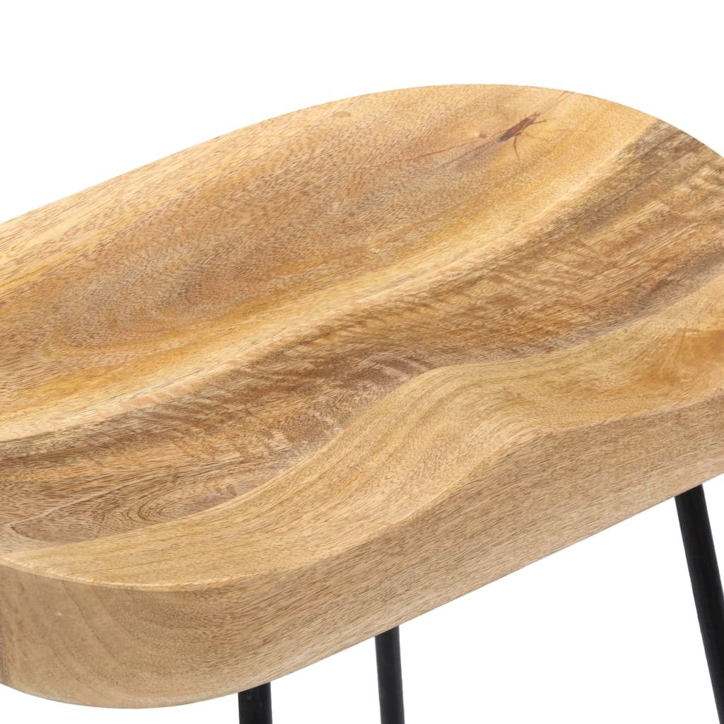 "Edgewater" 62cm Tall Gavin Bar Stools 2 pcs Solid Mango Wood