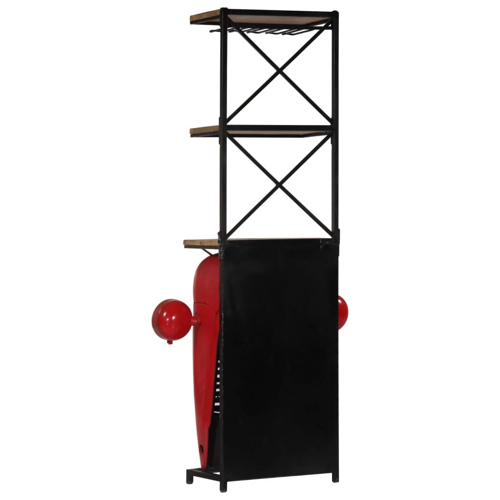 "Elliott" Tractor Wine Cabinet 49x32x183 cm Solid Mango Wood